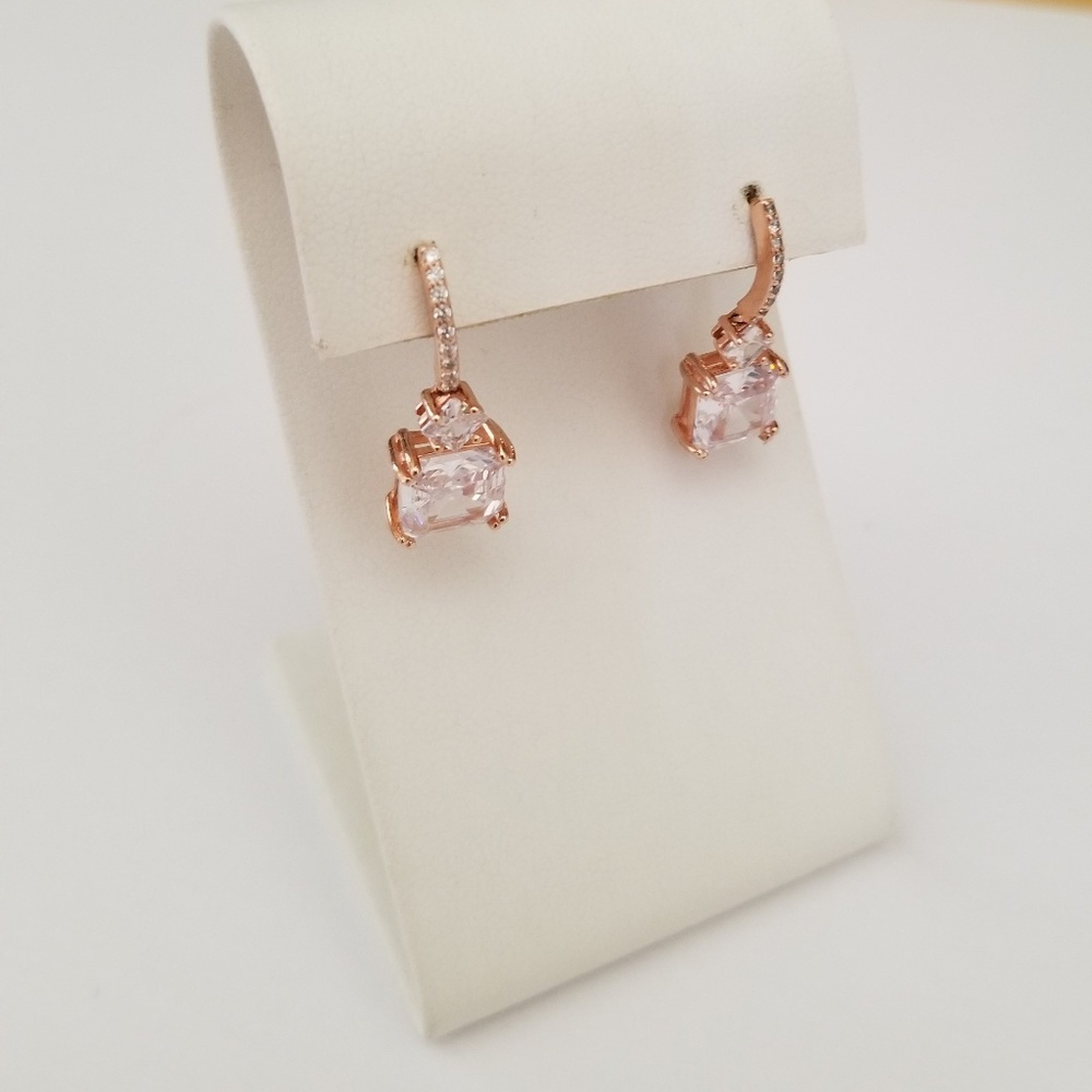 Rose Gold Plated Sterling Silver Earrings